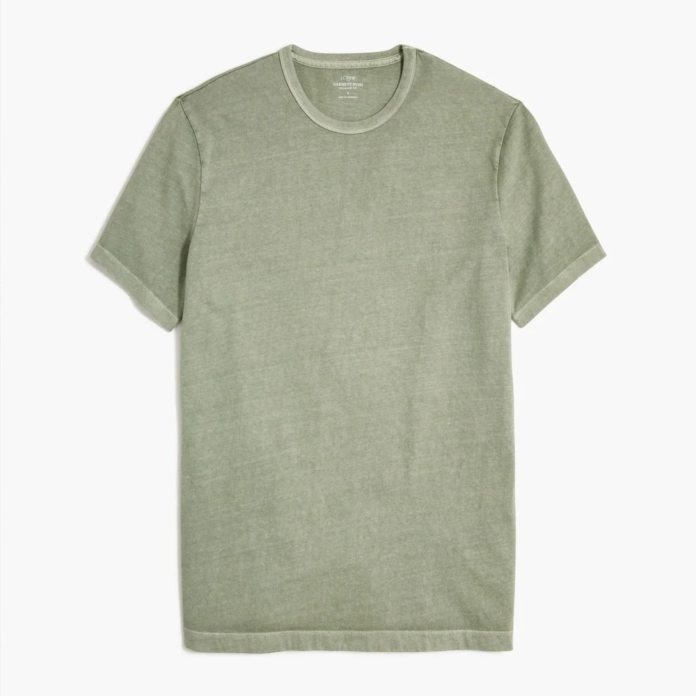 J.Crew Mens Garment Dyed Relaxed Fit T-Shirt Sage Green BZ136 Size M